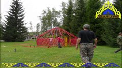 Installing yurt in the Park Hotel